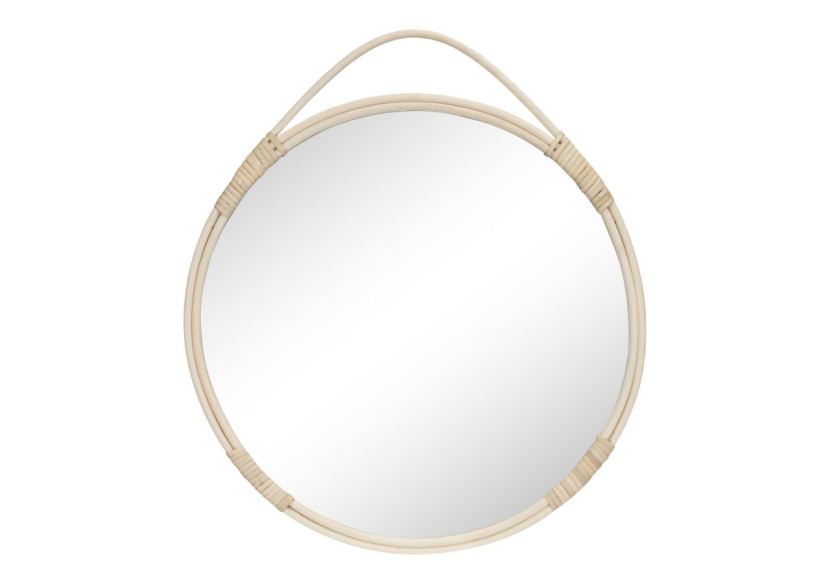 Miroir MALO - Miroir rond en rotin naturel 50 cm - 4001250 - House Nordic