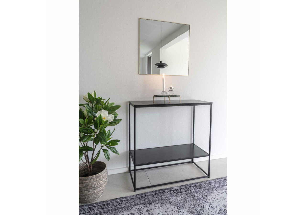 Miroir JERSEY - Miroir avec cadre en acier effet laiton 60x60 cm - 4001360 - House Nordic
