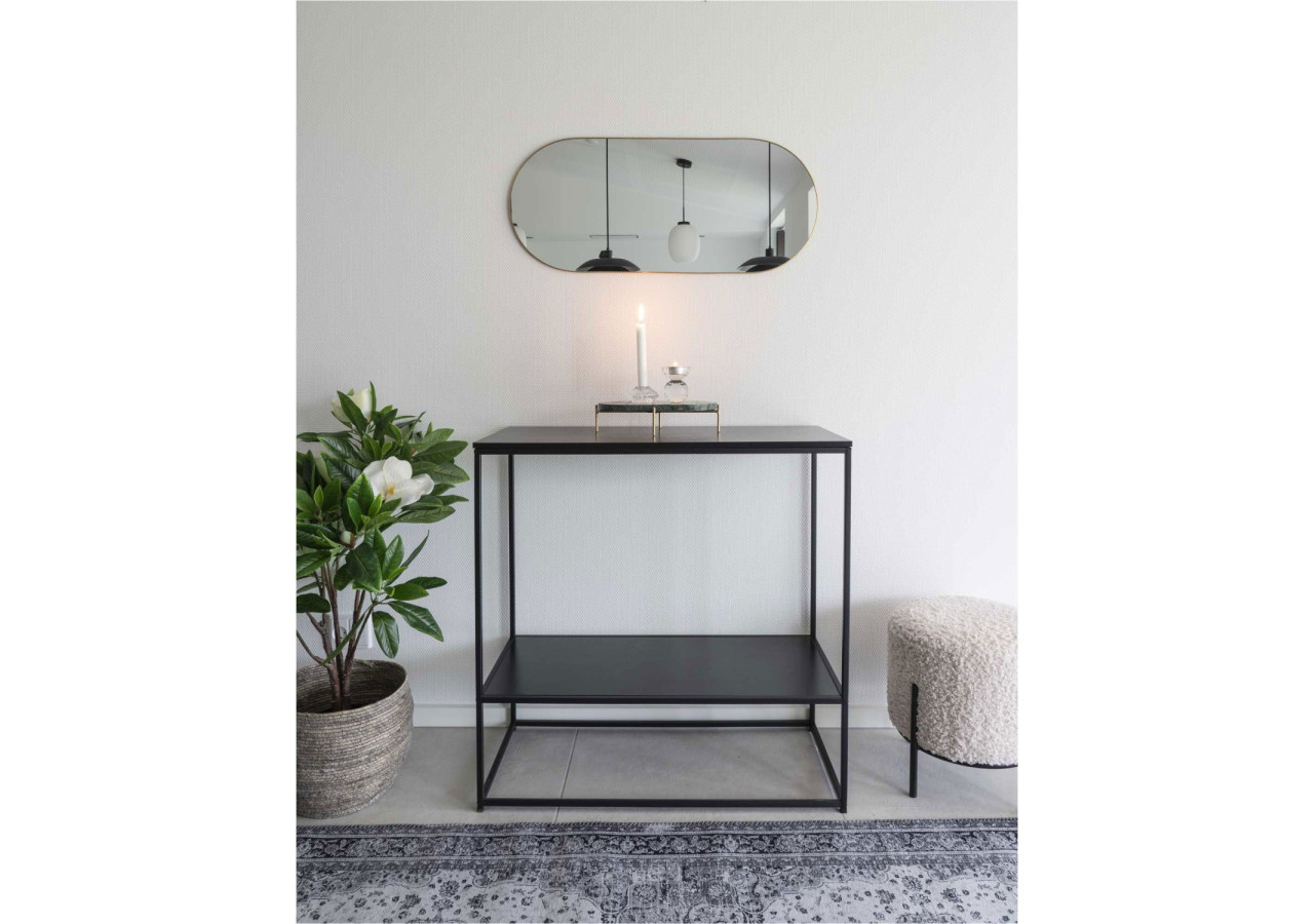 Miroir JERSEY OVAL - Miroir ovale avec cadre en acier effet laiton 35x80 cm - 4001430 - House Nordic