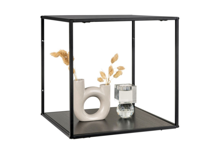 Étagère VITA - Cadre noir avec étagères noires 36 x 36 x 36 cm - 4282240 - House Nordic