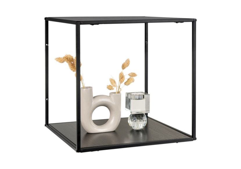 Étagère VITA - Cadre noir avec étagères noires 36 x 36 x 36 cm - 4282240 - House Nordic