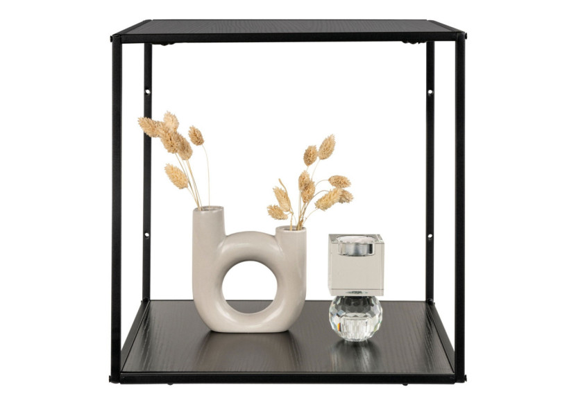 Étagère VITA - Cadre noir avec étagères noires 36 x 36 x 36 cm - 4282240 - House Nordic