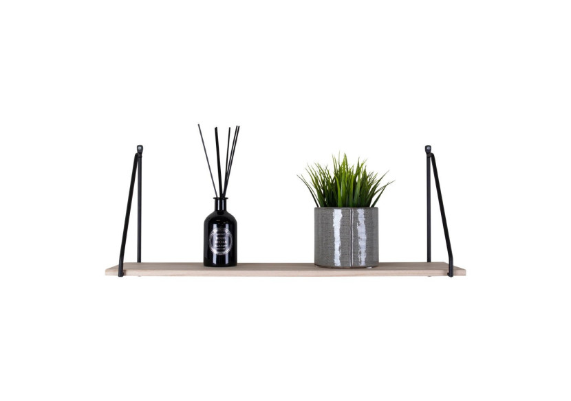 Étagère ARNHEM - Cadre noir avec une étagère en bois naturel 65 x 17 cm - 4291070 - House Nordic