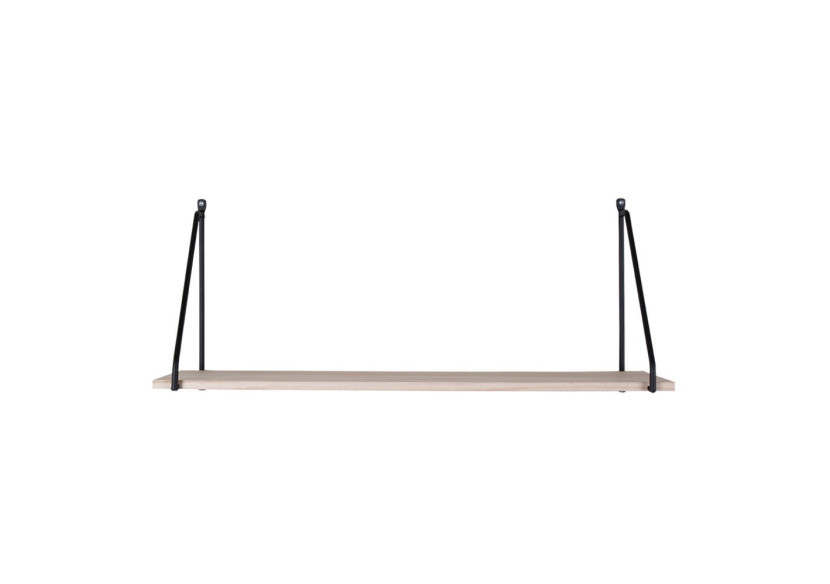 Étagère ARNHEM - Cadre noir avec une étagère en bois naturel 65 x 17 cm - 4291070 - House Nordic