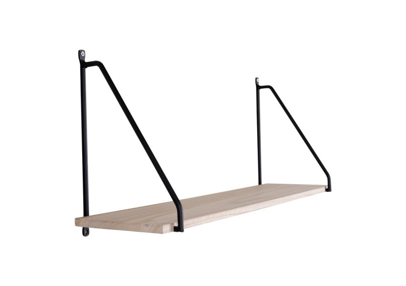 Étagère ARNHEM - Cadre noir avec une étagère en bois naturel 65 x 17 cm - 4291070 - House Nordic