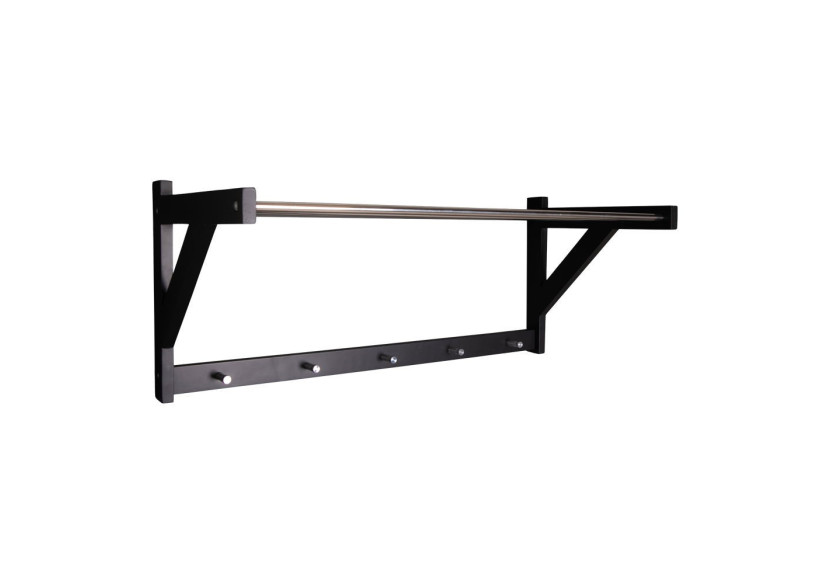 Étagère à chapeaux PADOVA - Bois noir et métal 78 x 32 cm - 4291090 - House Nordic