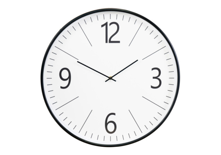 Horloge murale Biel - Horloge noire et blanche 51x51 cm - 4361090 - House Nordic