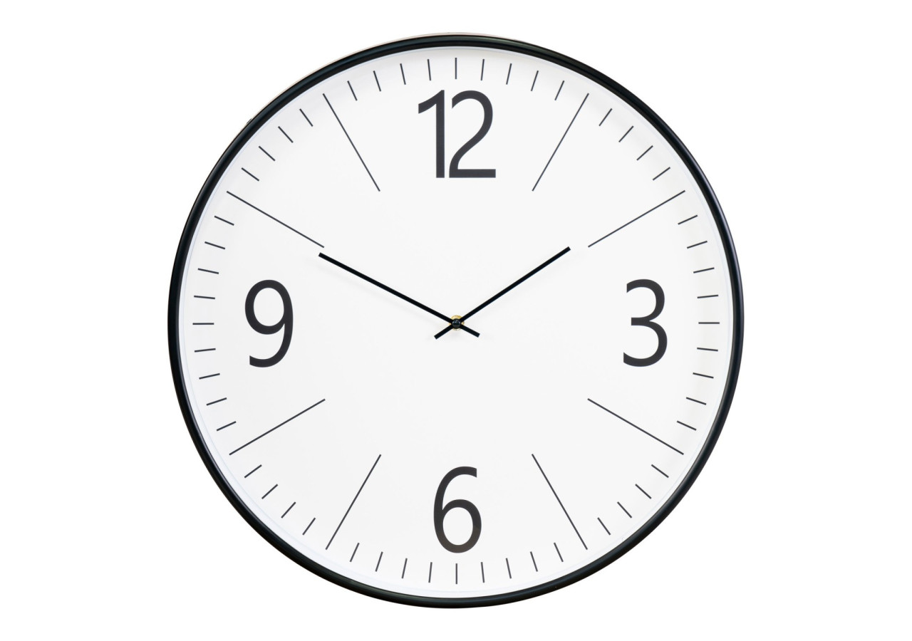 Horloge murale Biel - Horloge noire et blanche 51x51 cm - 4361090 - House Nordic