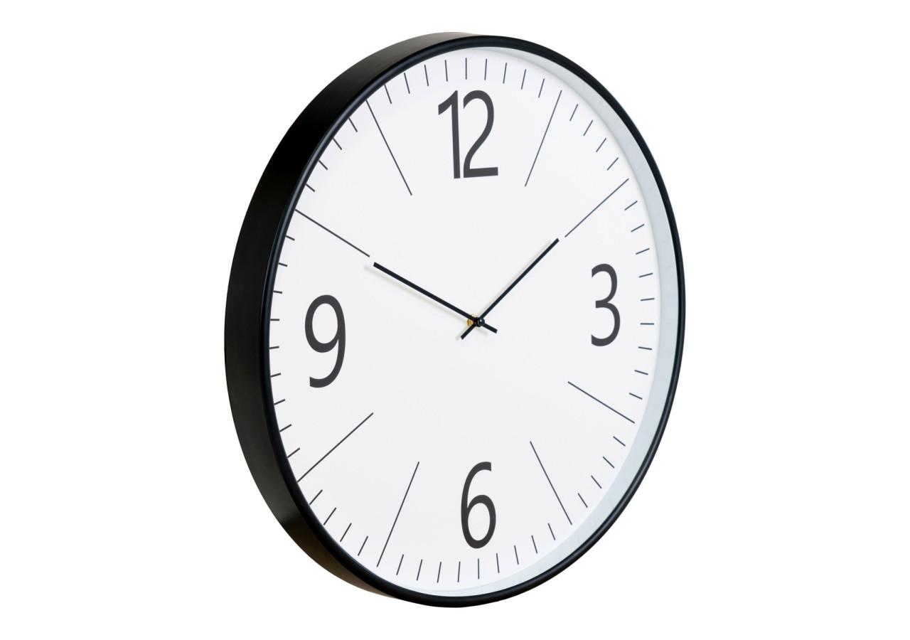 Horloge murale Biel - Horloge noire et blanche 51x51 cm - 4361090 - House Nordic