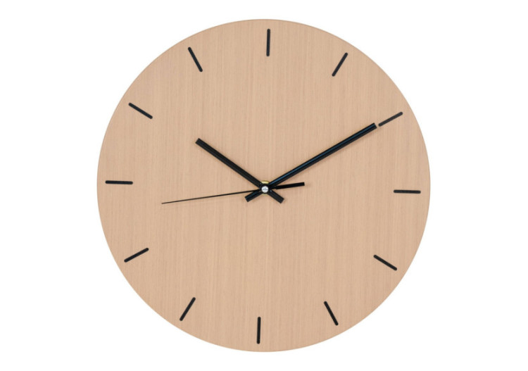 Horloge murale Asti - Horloge en métal avec structure en bois naturel 30 cm - 4361100 - House Nordic