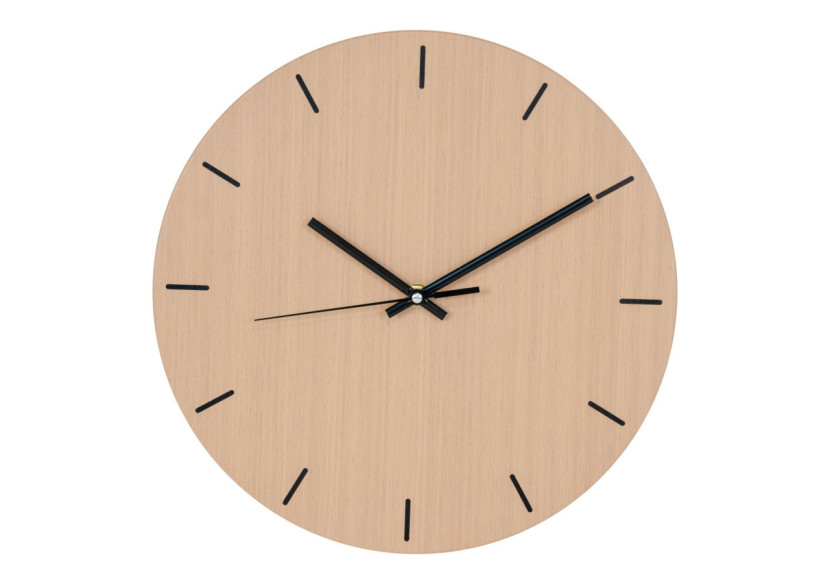 Horloge murale Asti - Horloge en métal avec structure en bois naturel 30 cm - 4361100 - House Nordic