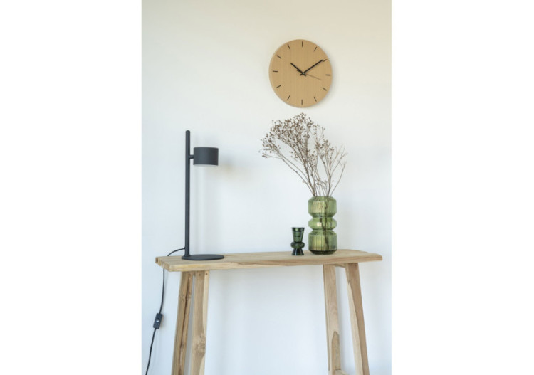 Horloge murale Asti - Horloge en métal avec structure en bois naturel 30 cm - 4361100 - House Nordic 2