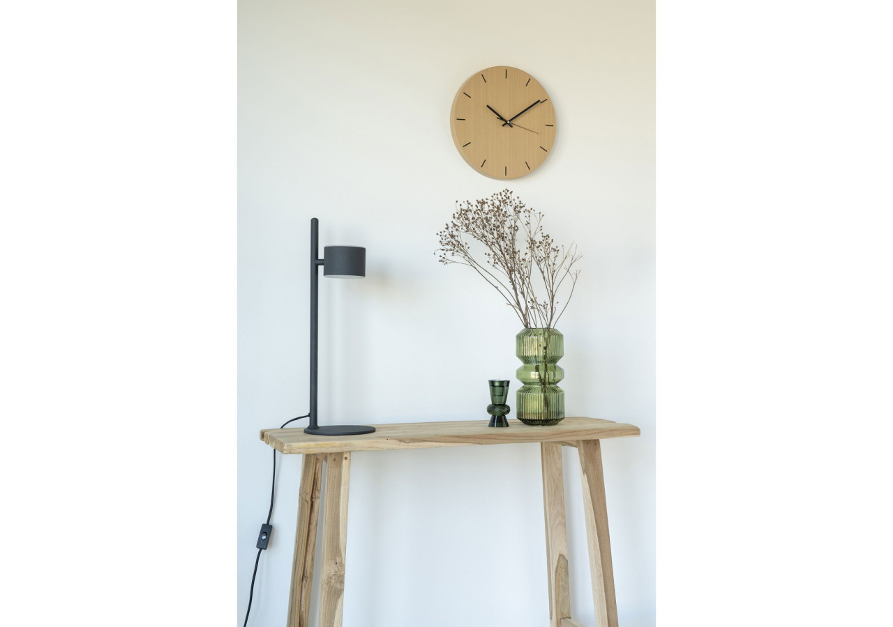 Horloge murale Asti - Horloge en métal avec structure en bois naturel 30 cm - 4361100 - House Nordic