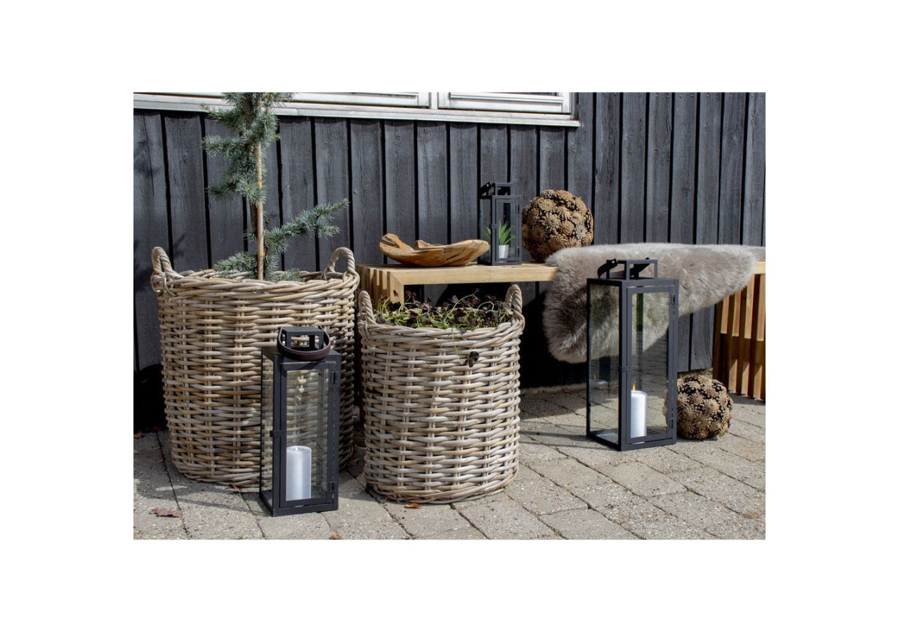 Ensemble de 2 Bacs Indo - Bacs ronds en kubu - 4401100 - House Nordic