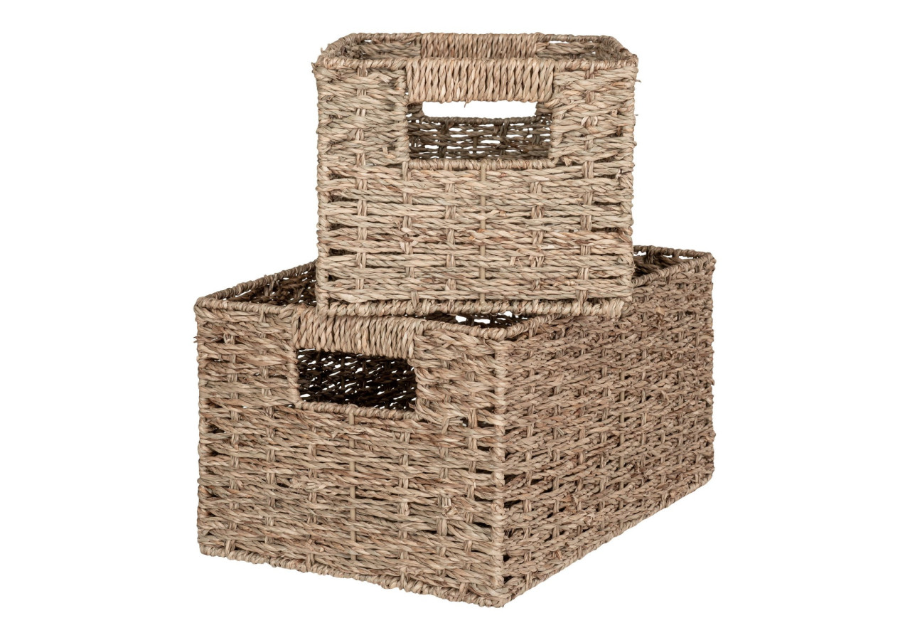 Bacs Rectangulaires Venoso - Panier en herbe de mer, set de 2 - 4401395 - House Nordic