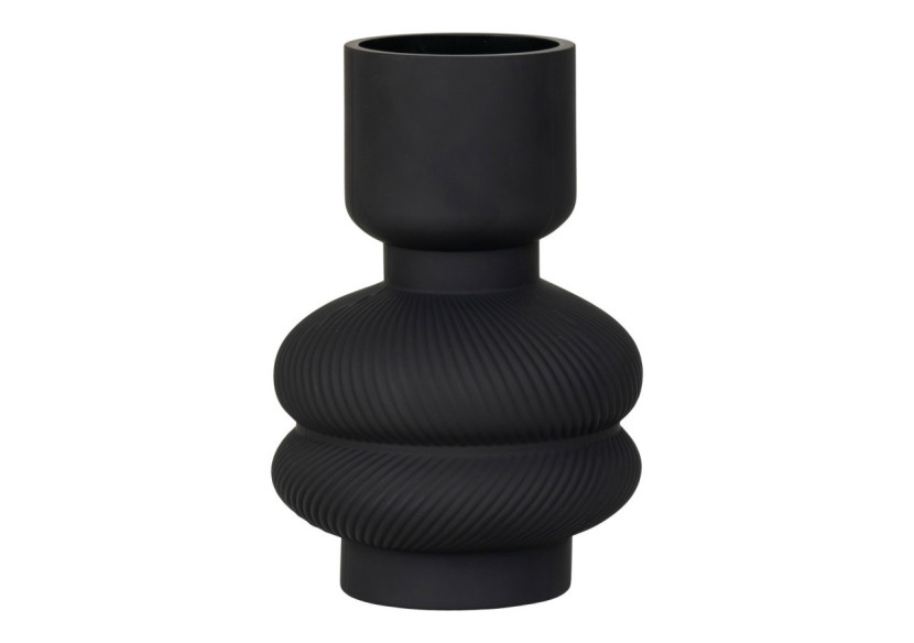 Vase en Verre - Vase rond en verre noir 15x22 cm - 4441315 - House Nordic