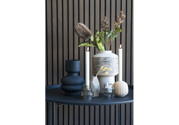 Vase en Verre - Vase rond en verre noir 15x22 cm - 4441315 - House Nordic 2