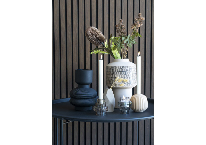 Vase en Verre - Vase rond en verre noir 15x22 cm - 4441315 - House Nordic