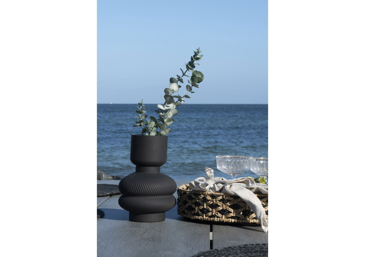 Vase en Verre - Vase rond en verre noir 15x22 cm - 4441315 - House Nordic