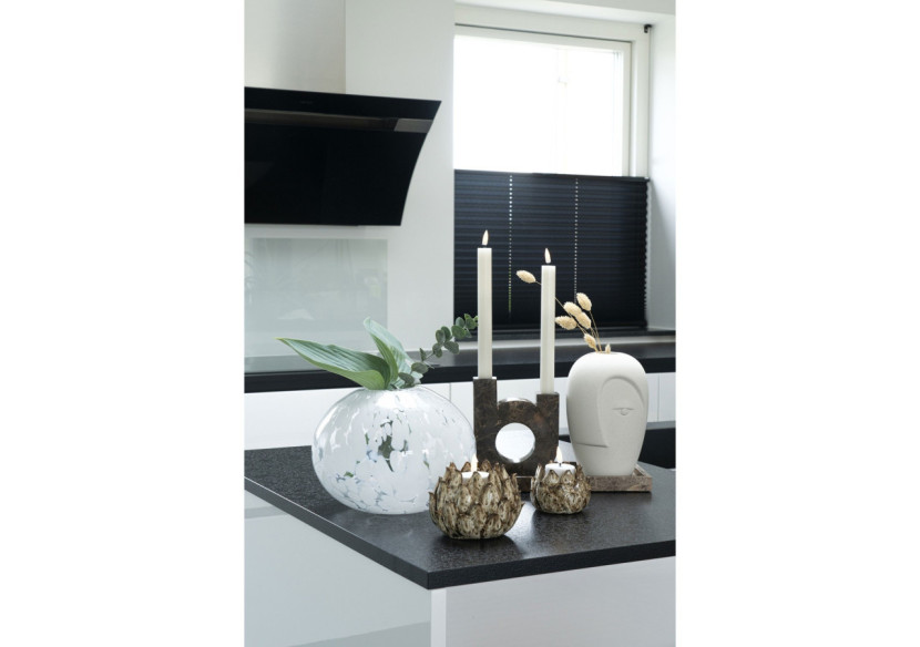 Vase en Verre - Vase en verre soufflé à la bouche avec pois blancs 22x17 cm - 4441340 - House Nordic