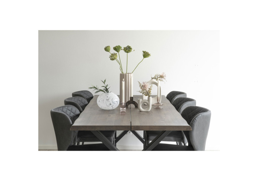 Vase en Verre - Vase en verre soufflé à la bouche avec pois blancs 22x17 cm - 4441340 - House Nordic