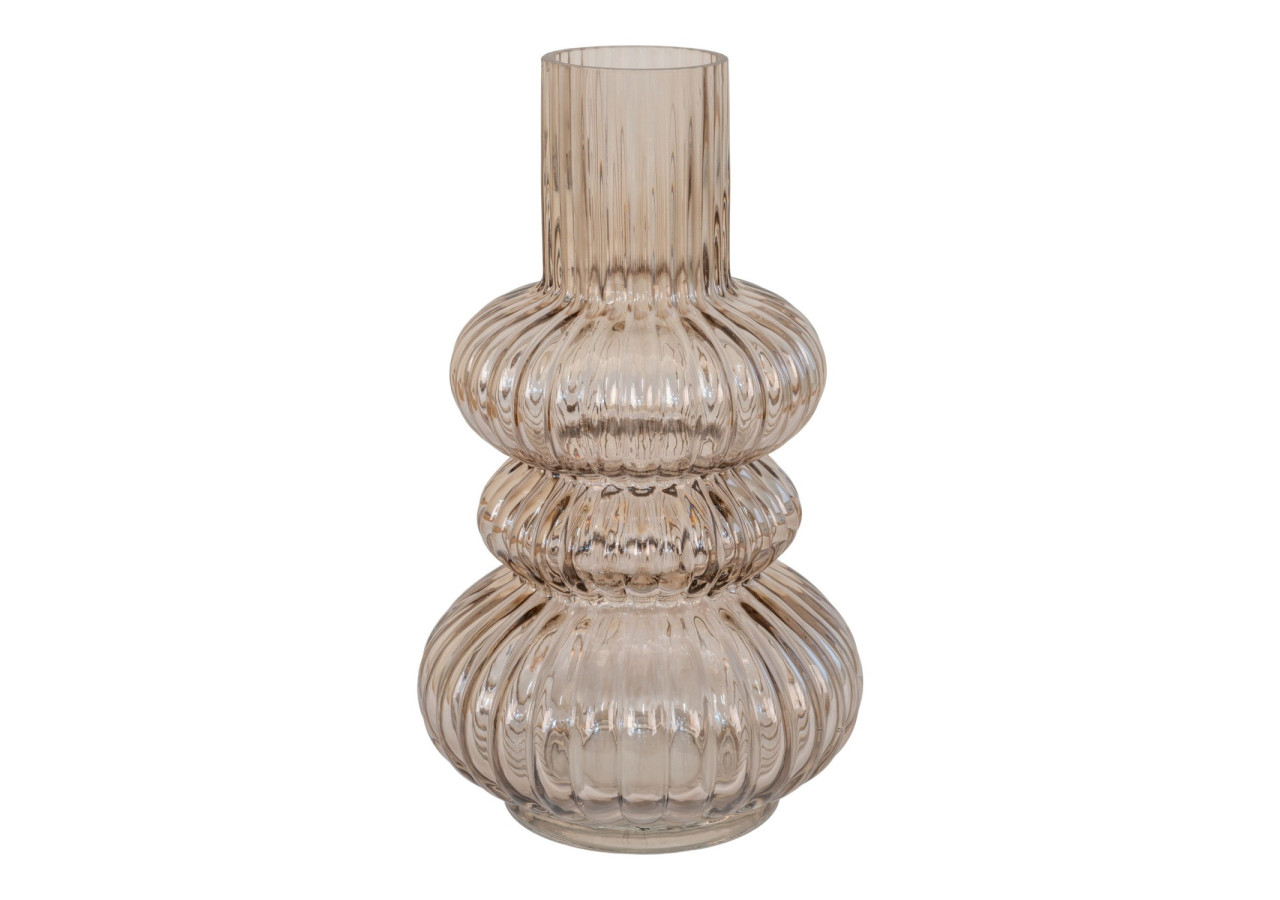 Vase en Verre - Vase en verre soufflé fumé 15x25 cm - 4441355 - House Nordic