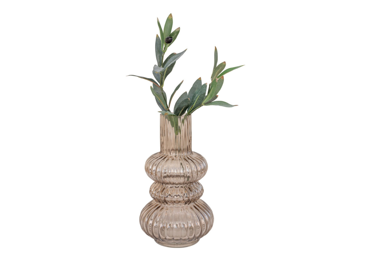 Vase en Verre - Vase en verre soufflé fumé 15x25 cm - 4441355 - House Nordic