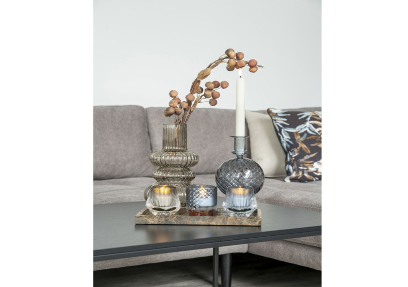 Vase en Verre - Vase en verre soufflé fumé 15x25 cm - 4441355 - House Nordic