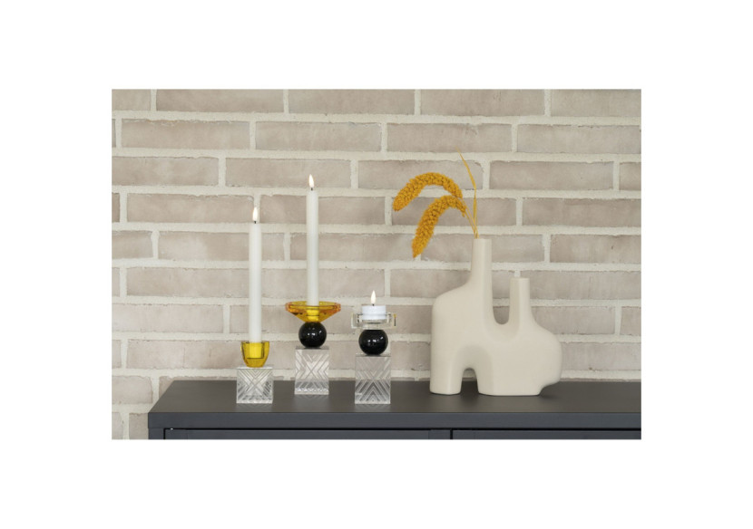 Vase en Céramique - Vase en céramique sable avec deux ouvertures 8x23,5x27 cm - 4441700 - House Nordic