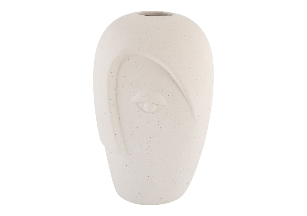 Vase en Céramique - Vase en céramique sable avec visage 12,5x13x19,5 cm - 4441707 - House Nordic