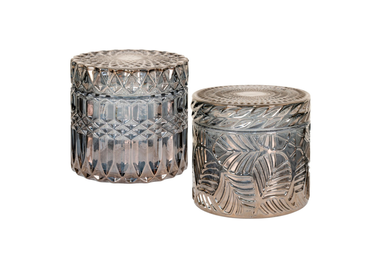 Bocaux en Verre - Set de 2 bocaux en verre fumé - 4442050 - House Nordic