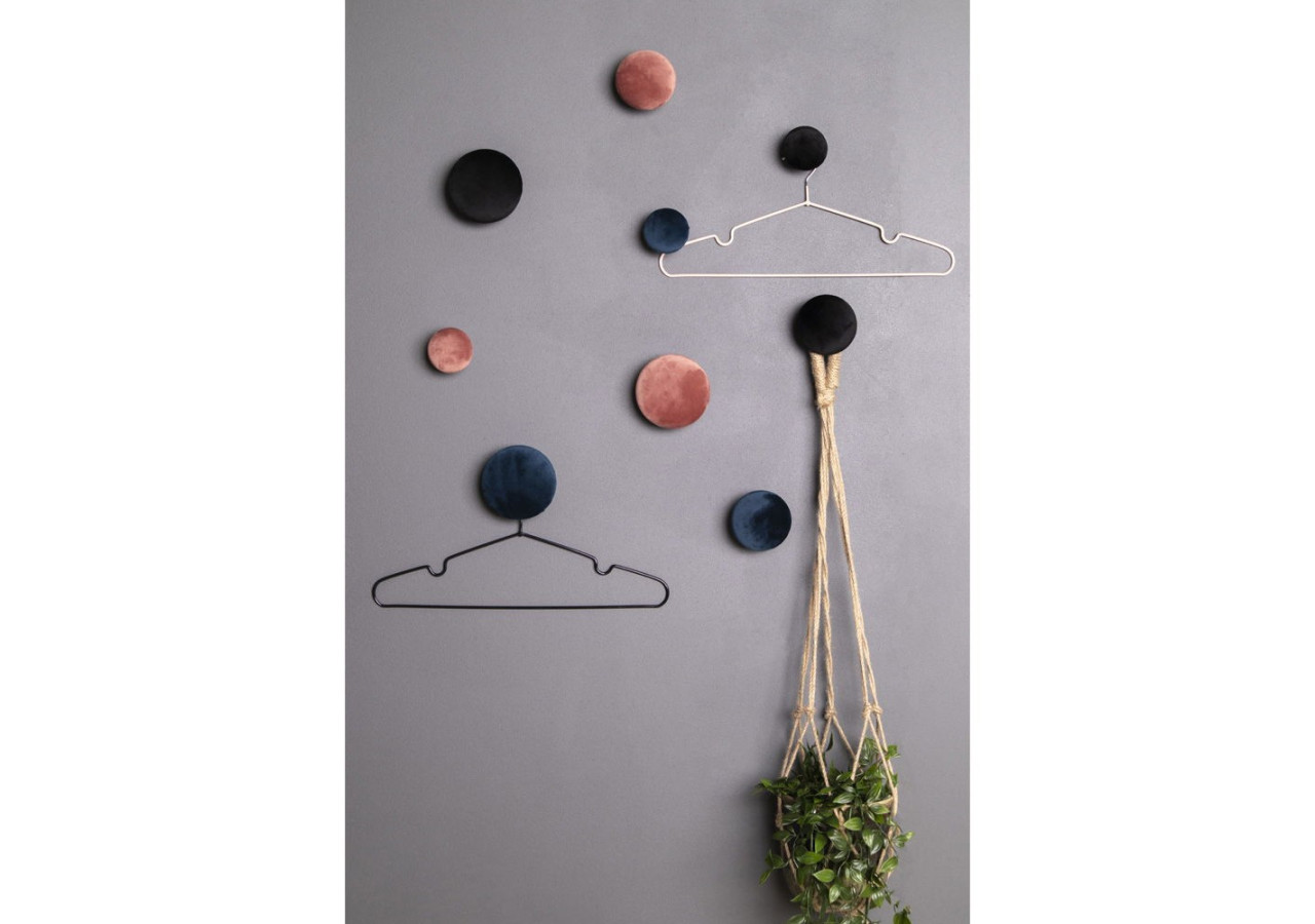 Boutons Giza - 3 boutons en velours bleu et finition laiton - 4494022 - House Nordic