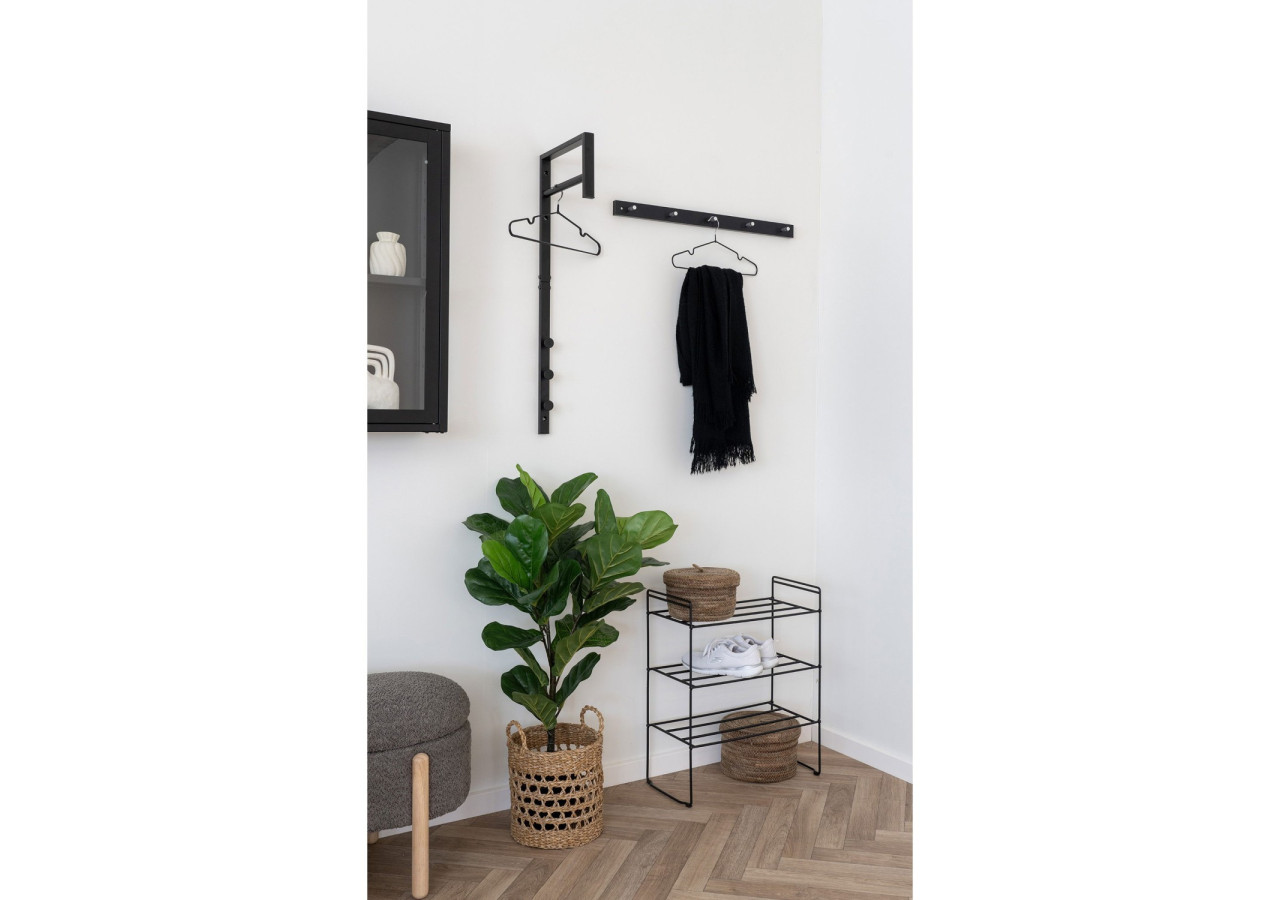 Porte-manteau Padova - Porte-manteau noir avec 5 crochets en métal - 4494050 - House Nordic