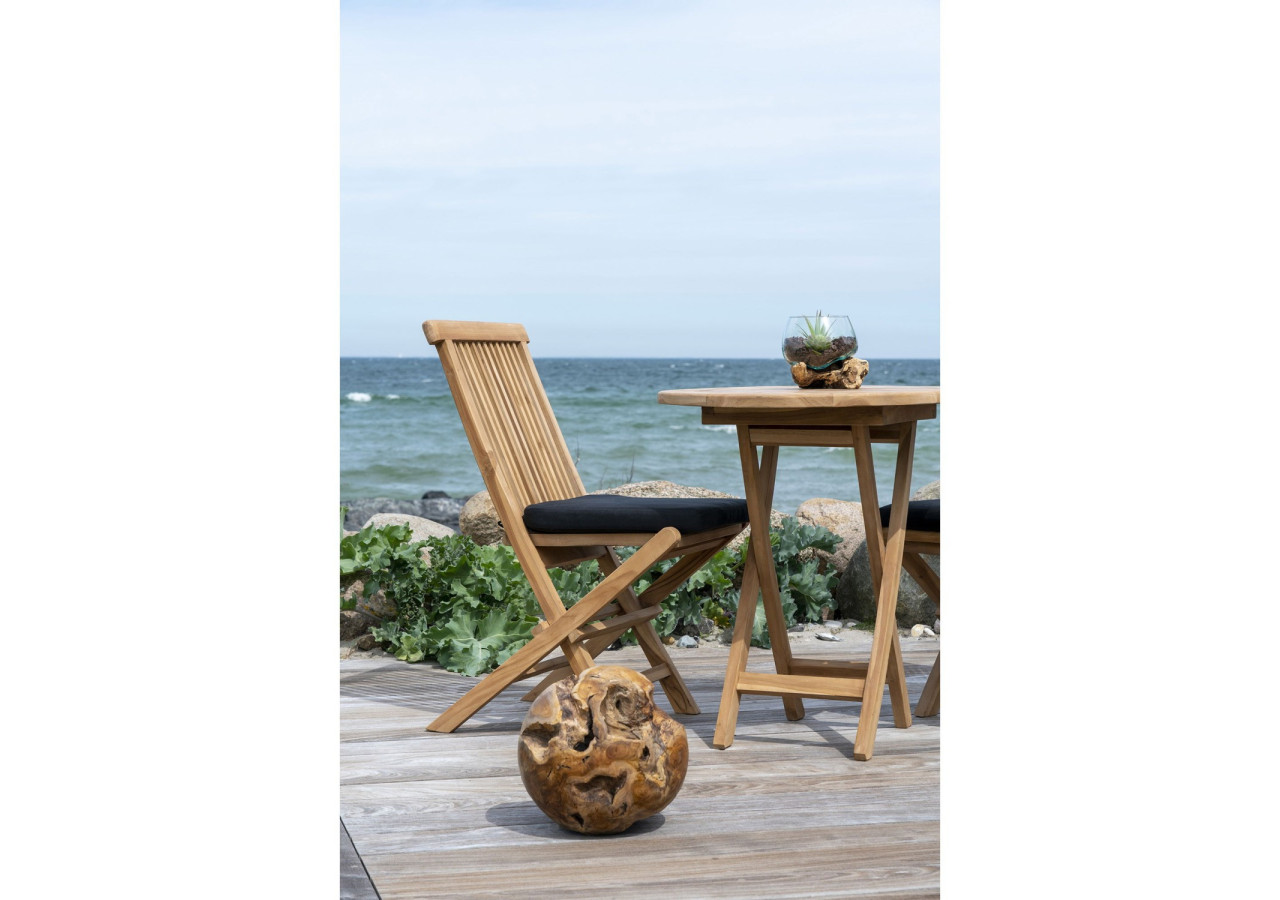 Goutte d'eau San Marino - Décoration en teck et verre 15 x H15 cm - 4501055 - House Nordic