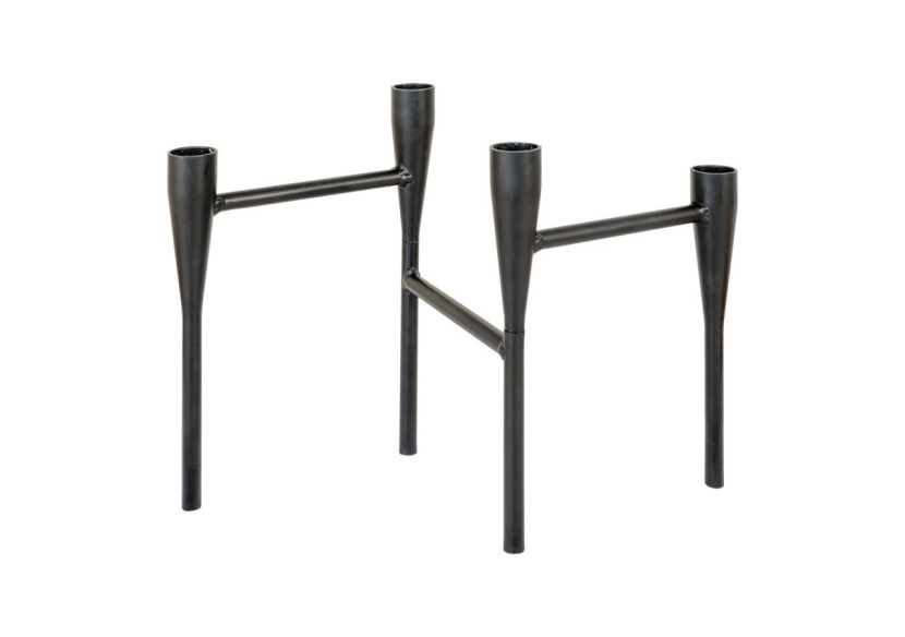 Bougeoir Métallique - Support pour 4 Bougies Noir - 4561160 - House Nordic