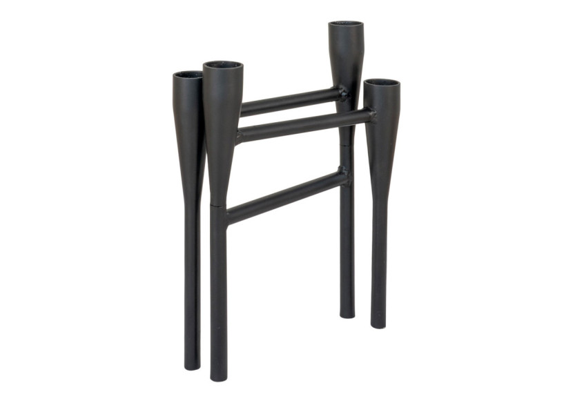 Bougeoir Métallique - Support pour 4 Bougies Noir - 4561160 - House Nordic