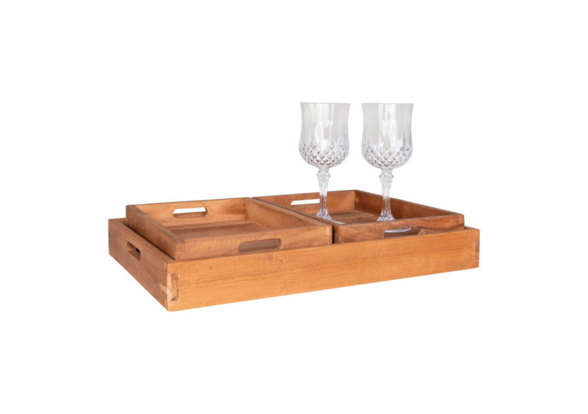 Plateau Faro en Teck - Ensemble de 3 - 4601020 - House Nordic Plateau Faro en Teck - Ensemble de 3 - 4601020 - House Nordic