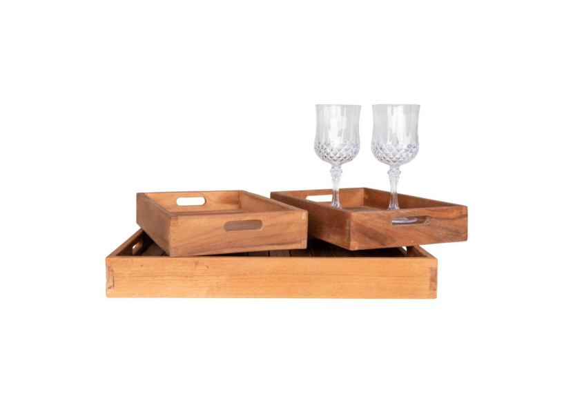 Plateau Faro en Teck - Ensemble de 3 - 4601020 - House Nordic Plateau Faro en Teck - Ensemble de 3 - 4601020 - House Nordic