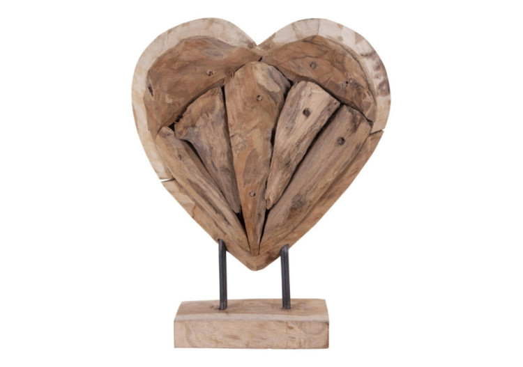 Cœur Almada en Teck - Décoration Naturelle - 5291500 - House Nordic