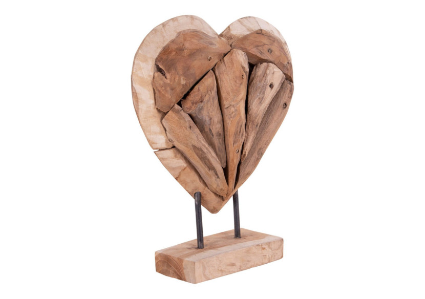 Cœur Almada en Teck - Décoration Naturelle - 5291500 - House Nordic