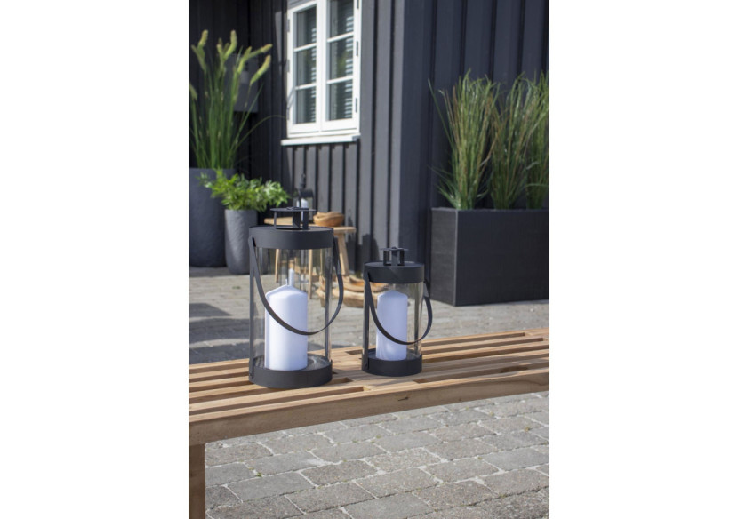 Lanternes BONDI - Ensemble de 2 lanternes rondes noires avec poignée - 6407460 - House Nordic