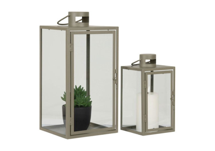 Lanternes CORFU - Ensemble de 2 lanternes vertes avec poignée - 6407521 - House Nordic