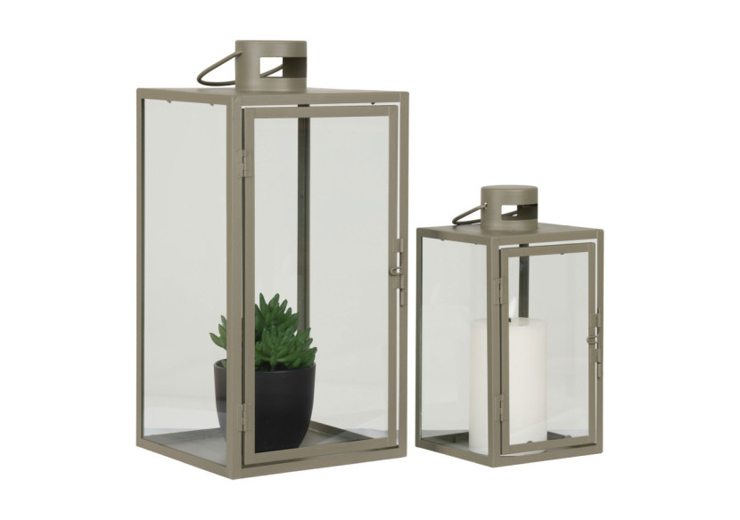 Lanternes CORFU - Ensemble de 2 lanternes vertes avec poignée - 6407521 - House Nordic