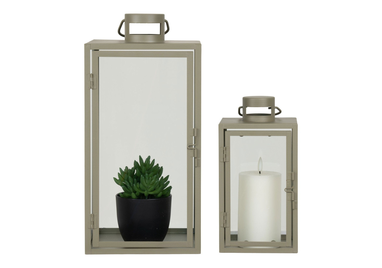 Lanternes CORFU - Ensemble de 2 lanternes vertes avec poignée - 6407521 - House Nordic