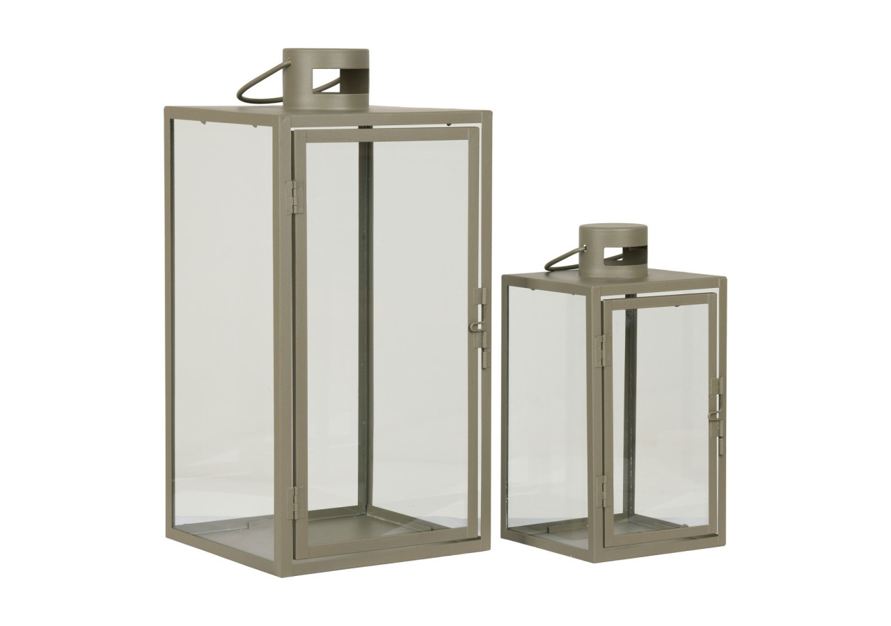 Lanternes CORFU - Ensemble de 2 lanternes vertes avec poignée - 6407521 - House Nordic