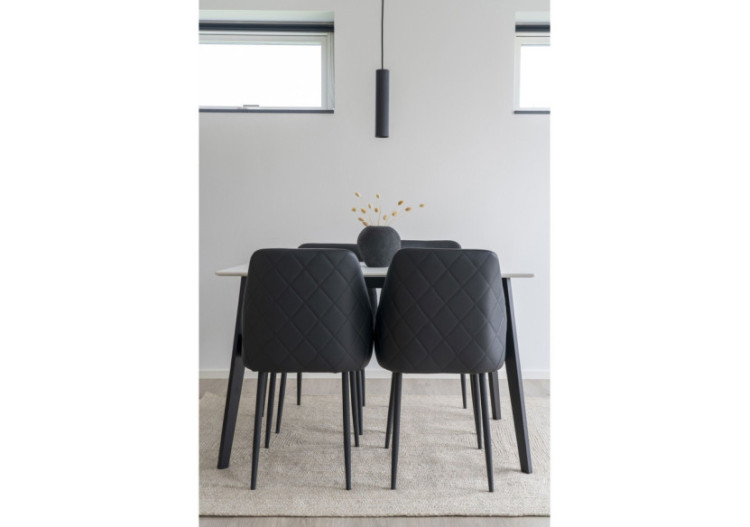 Suspension PARIS - Lampe noire avec cordon en tissu de 120 cm et ampoule GU10/5W LED - 6409107 - House Nordic 2