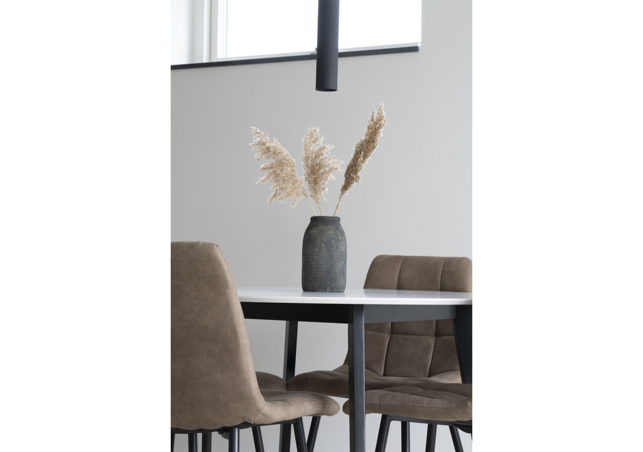 Suspension PARIS - Lampe noire avec cordon en tissu de 120 cm et ampoule GU10/5W LED - 6409107 - House Nordic