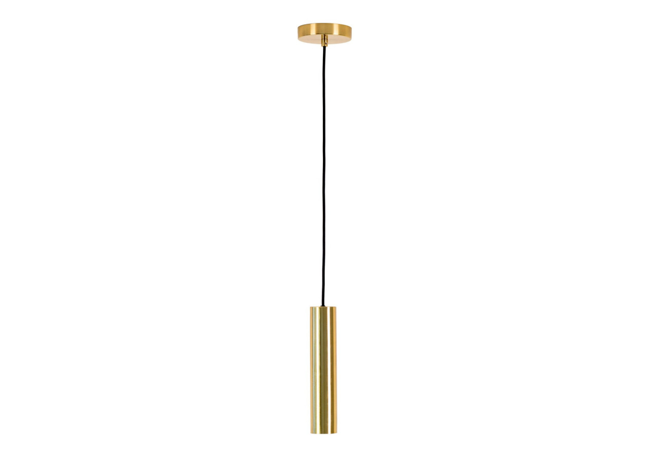 Suspension PARIS - Lampe en laiton avec cordon en tissu de 120 cm et ampoule GU10/5W LED - 6409108 - House Nordic