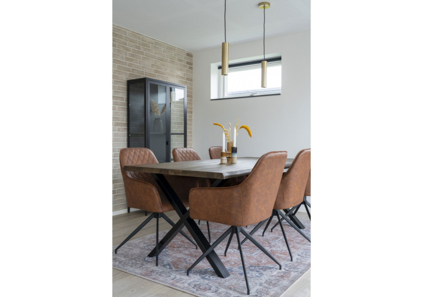 Suspension PARIS - Lampe en laiton avec cordon en tissu de 120 cm et ampoule GU10/5W LED - 6409108 - House Nordic