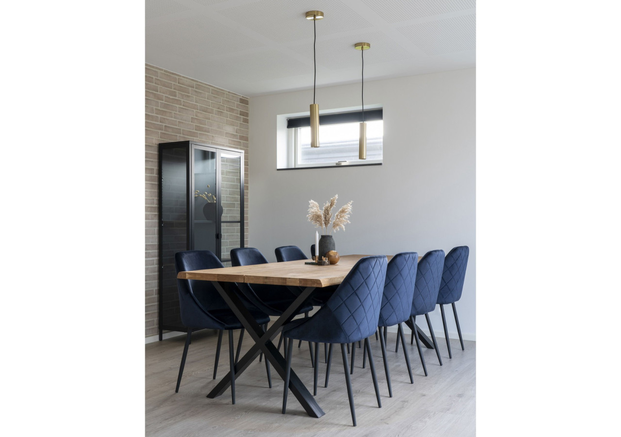 Suspension PARIS - Lampe en laiton avec cordon en tissu de 120 cm et ampoule GU10/5W LED - 6409108 - House Nordic